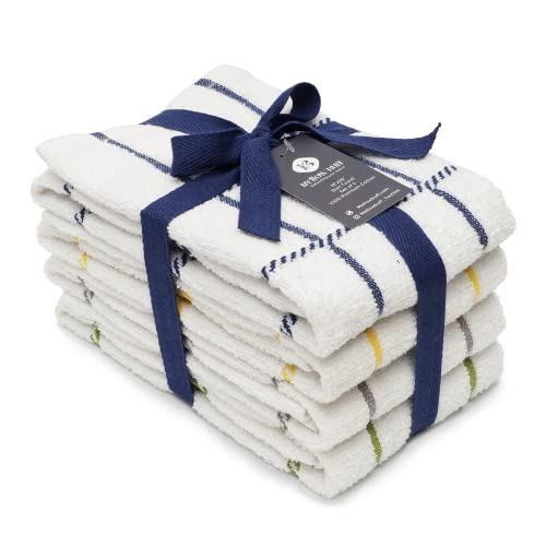 100% Cotton Terry Dish Towels (Dish Towel - 4 pack(Checks) / Assorted)