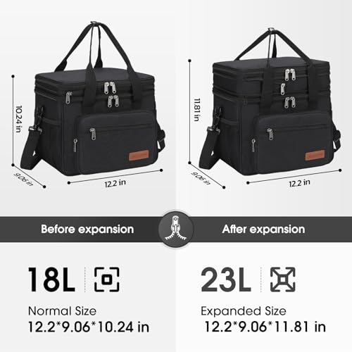 23L Insulated Lunch Box (A. Black)