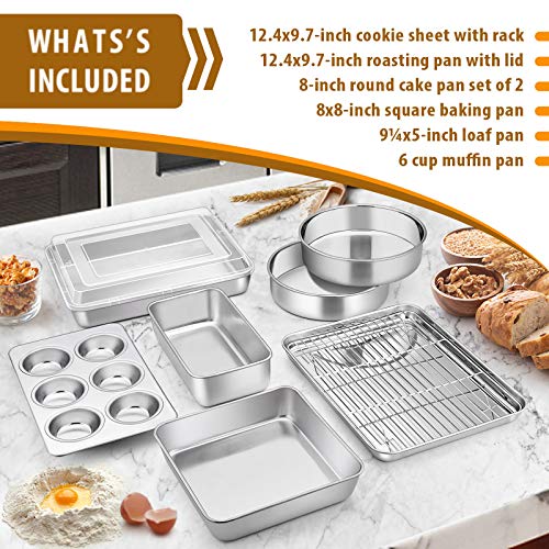 Stainless Steel Baking Pan Set (9-Piece Set)