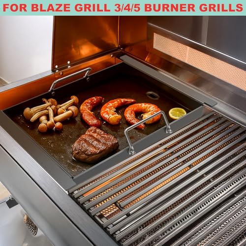 Half Size Griddle Insert for Blaze Grills 3 and 5 Burner Natural Gas Grill (14.5" x 17.9" x 2")