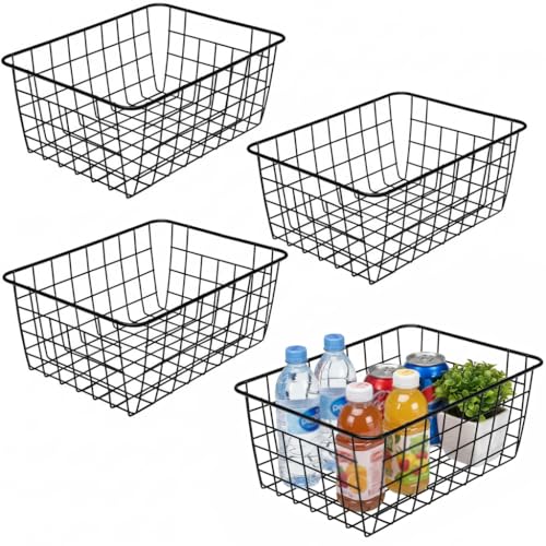 Wire Baskets with Handles (Black4 / Medium)