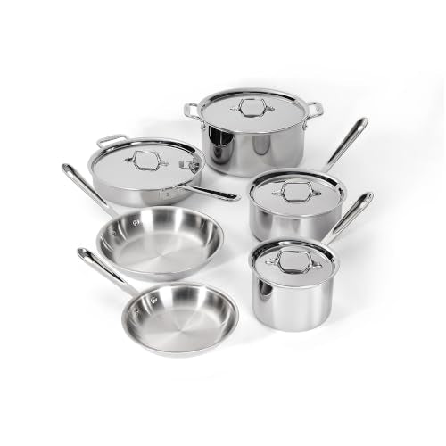 D3® Stainless Steel Cookware Set (Silver / 10-Piece Cookware Set)