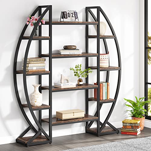 Oval Bookshelf (55" / Brown)