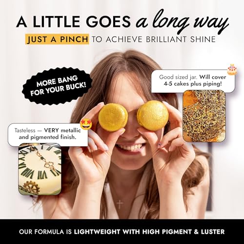 Gold Edible Glitter for Drinks & Cakes (01. Gold / 15 Grams)