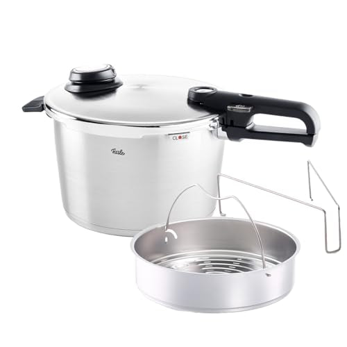 Vitavit Premium Pressure Cooker with Steamer Insert (8.5 Quarts / Stainless Steel)