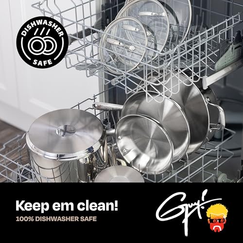8 Quart Stainless Steel Stock Pot with Glass Lid (8 Quarts)