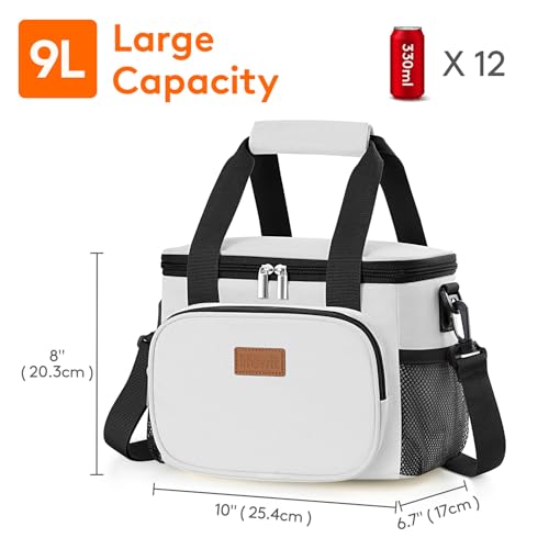 Insulated Lunch Box for Men (Sliver Gray / Medium(9L))