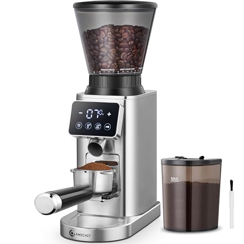 Burr Coffee Grinder (Metallic Silver)