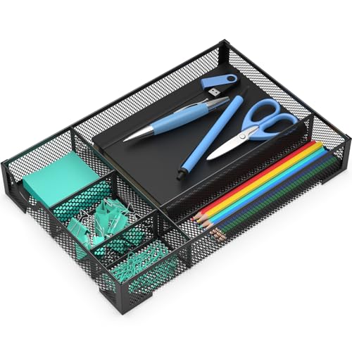 Desk Drawer Organizer (1PC-Black-Large)