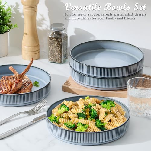 Pasta Bowls Set of 4 (Dusty Blue)