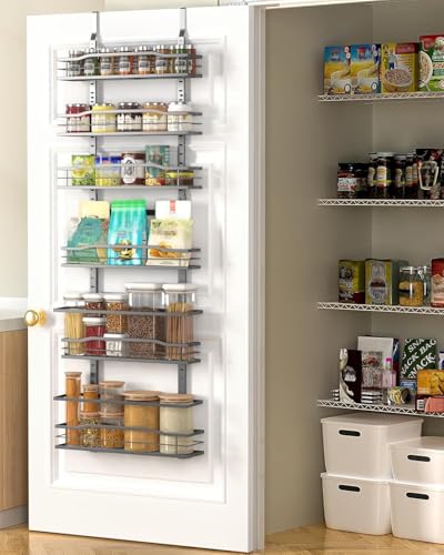 6 Tier Over The Door Pantry Organizer (6-Tier Standard / Black)