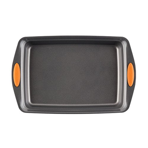 Nonstick Baking Pan with Lid (Gray with Orange Grips / 9" x 13" / With Lid)