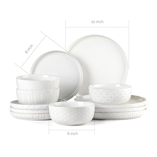 Stoneware Dinnerware Sets Service for 4 (Service for 4-12Pcs)