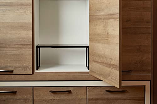 Expandable Cabinet Shelf (Black / 10’’D * 14.56-24.6’’W * 8.46’’H)