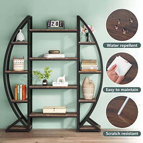 Oval Bookshelf (55" / Brown)