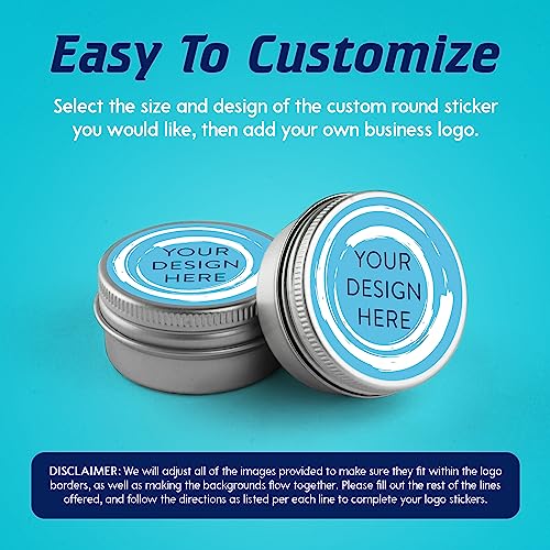 100 Custom Vinyl Stickers (Blue Swirls / 5x5)