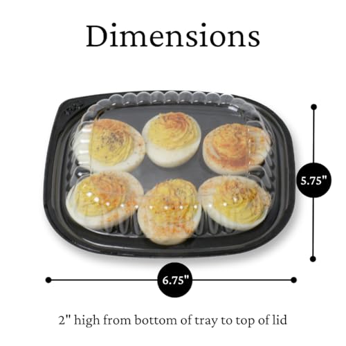 16 Pack Disposable Deviled Egg Containers with Lid (6 Egg Halves)