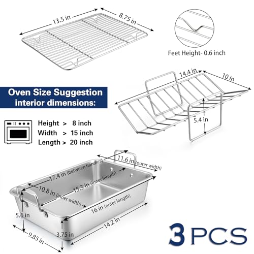 16" Roasting Pan with Racks (Large)