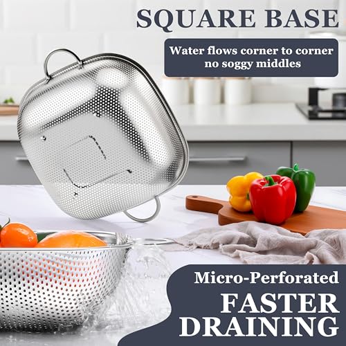 Stainless Steel Colander Set of 3 (2.4/4/6QT)