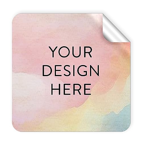100 Custom Vinyl Stickers (Watercolor / 1.5x1.5 Square)