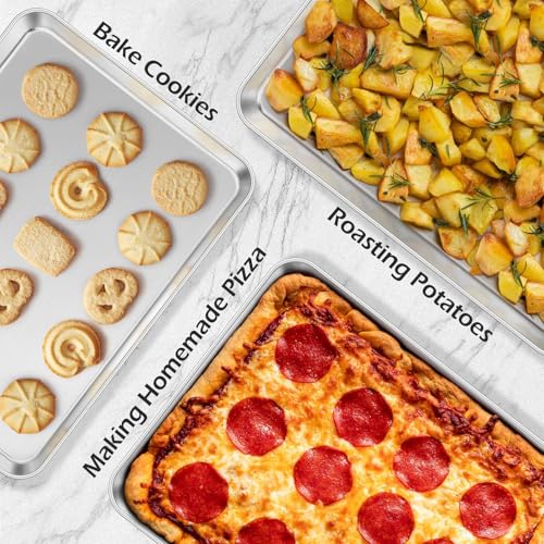 Non Toxic 9x13IN Stainless Steel Baking Quarter Sheet Pans (9x13IN)