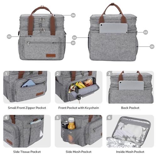 23L Insulated Lunch Box (B. Gray)