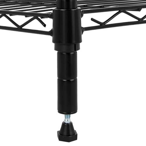 5 Shelf Adjustable Heavy Duty Steel Wire Storage Shelves for Garage (5 -Shelf / 36" L x 14" W x 72" H / Black)