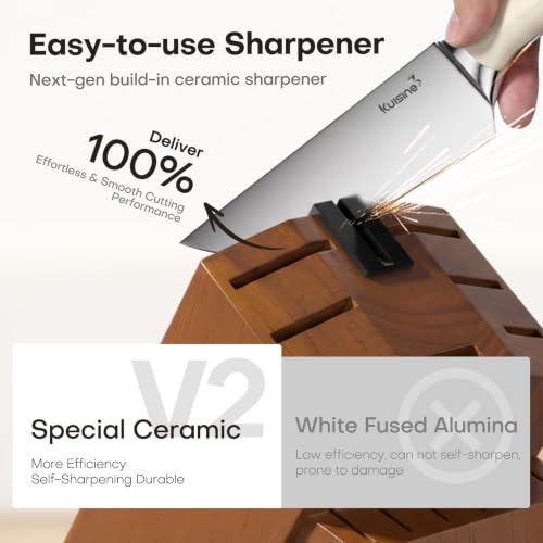 Kitchen Knife Set (Pro Max Acacia Wood / 15 pieces)