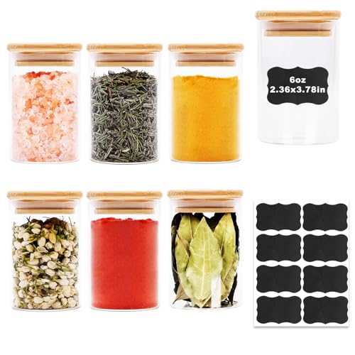 6oz Glass Food Storage Jars (Round-6oz6pc)