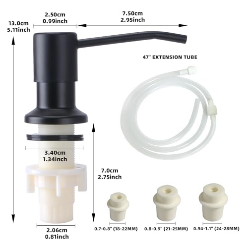 Soap Dispenser for Kitchen Sink (Black)