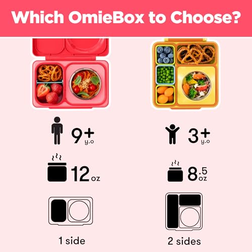 OmieBox UP Kids Insulated Bento Box (Cherry Pink)