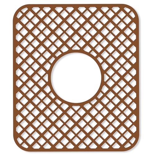 2 Pack Silicone Sink Mat Protector for Kitchen Sink (Coffee)