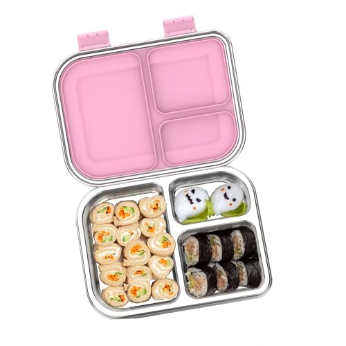 Stainless Steel Bento Box for Kids 1000ml (Pink)