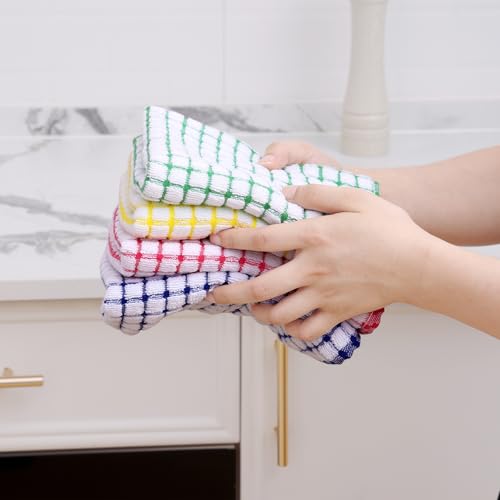 Cotton 12 Pack Terry Kitchen Towels (Mixed Color / 16 X 25 - 12 Pack)