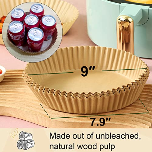 Air Fryer Liners Disposable for Ninja Power XL Gourmia (9" Round 200 pcs)