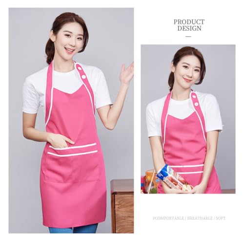 Personalized Custom Aprons Custom Adjustable Kitchen Cooking Aprons Hair Stylist Cafe Work Aprons For Men And Women (Rose1)