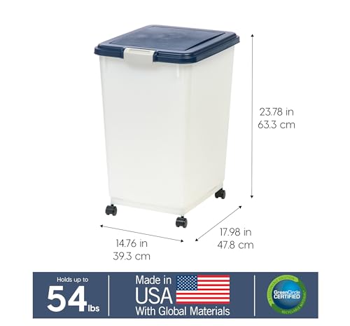 Dog Food Storage Container (54 lbs / Navy)