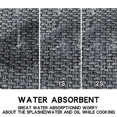 Kitchen Mats Set of 2 PCS for Floor (Black / 17.3"x30"+17.3"x60" (Set of 2))