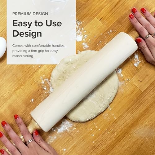 Crafted In the USA Maple Rolling Pin (2.75-inch by 18-inch / Natural)