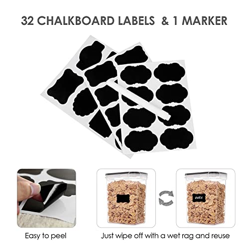 32pcs Airtight Food Storage Containers Set (0.7 quarts)