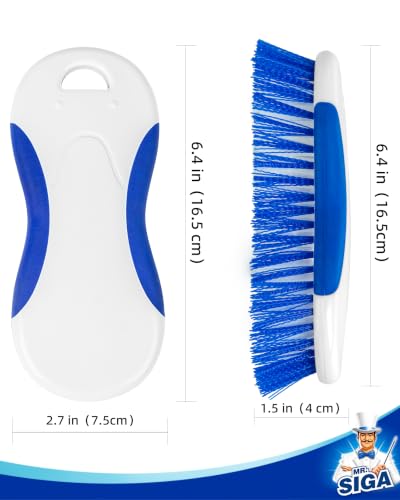 Multi Purpose Heavy Duty Scrub Brush (White & Blue / 6.3" x 2.36" x 1.57" (16 x 6 x 4 cm))