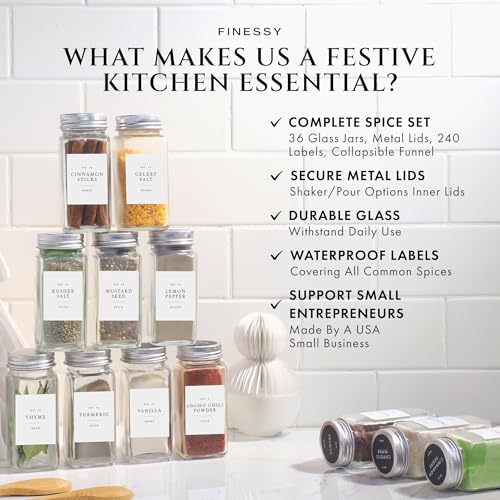 Minimalist Spice Jars with Labels