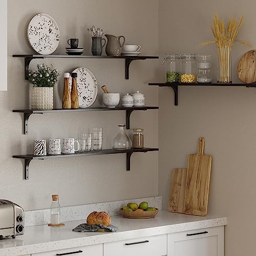 Long Wall Shelves (Espresso / 55.1 Inch)