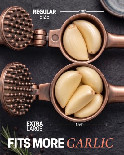 Large Premium Garlic Press Set (Extra Large | Copper)