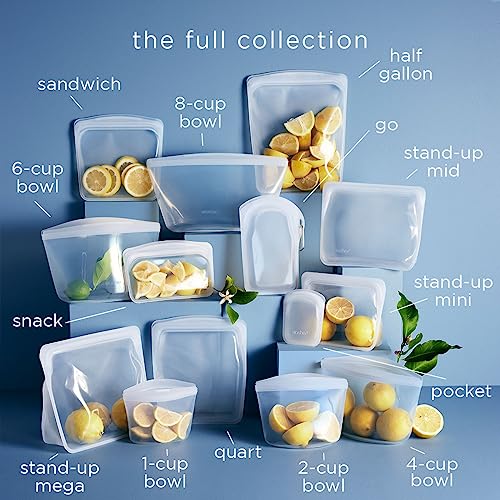 Silicone Reusable Food Storage Bags (Sea Spray)