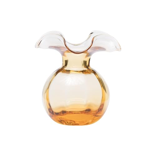 Hibiscus Glass Amber Bud Vase (Bud / Amber)