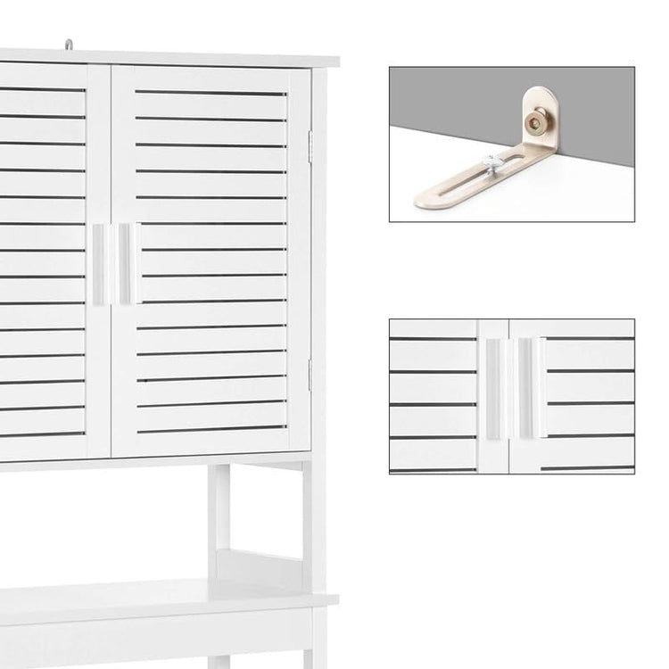 Bamboo Over The Toilet Storage Cabinet (Cabinet / Cloud White)