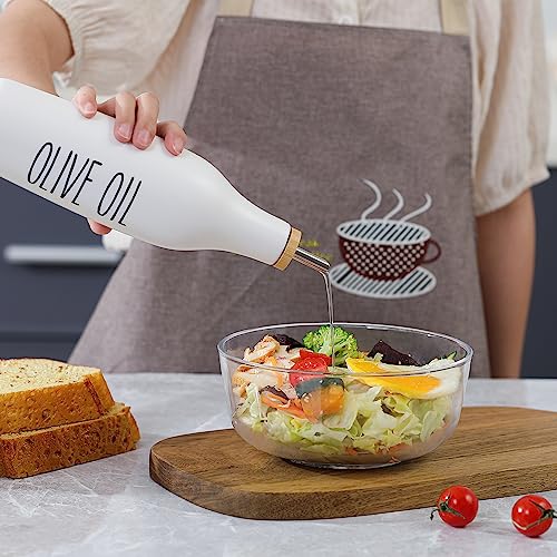Olive Oil and Vinegar Dispenser Set (Print-White&Tary)