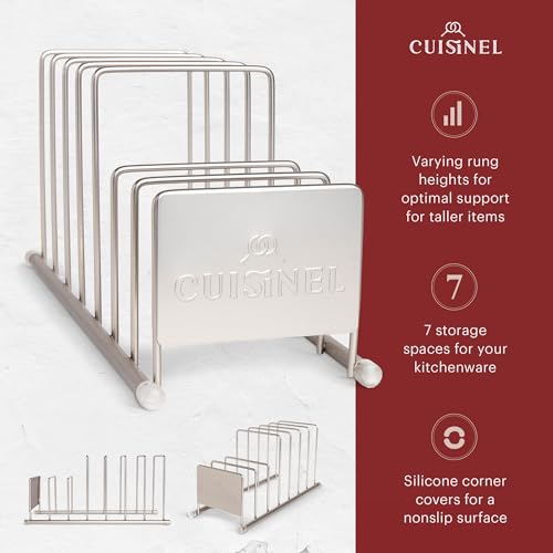 Lid and Dish Organizer Rack (Satin Nickel / 1 Pack)