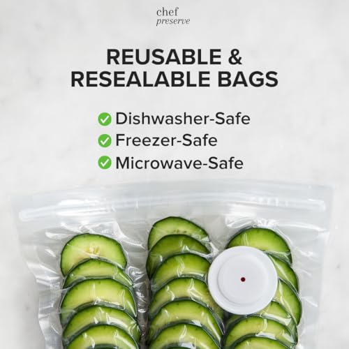 Reusable Vacuum Sealer Bags for Food (60 Reusable Vacuum Bags)